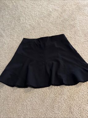 LOFT Black A-Line Flared Skirt